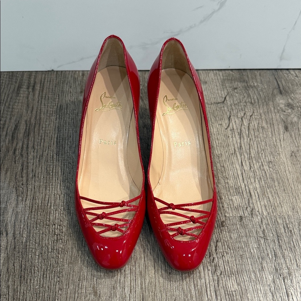 Christian Louboutin Basico 70 Red Patent Calf Leather Heels